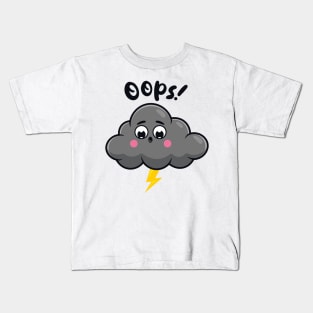 Oops cloud fart (on light colors) Kids T-Shirt